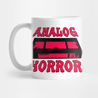 Analog Horror Red VHS Tape Retro 80's 90's Nostalgia Mug